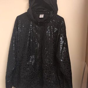 Pink Victoria Secret anorak with removable hood